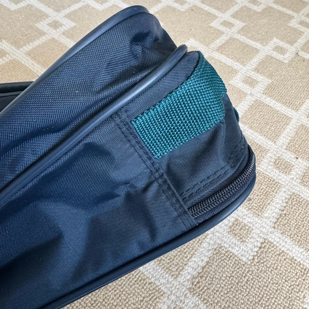 Samsonite Laptop Briefcase Travel Tech Bag Office Work Blue Nylon OS